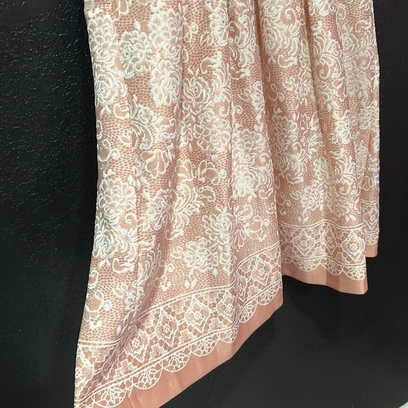 JESSICA HOWARD Blush Pink White V-Neck J Fit & Flare, Party/Cocktail Dress Sz 16 - Picture 7 of 7